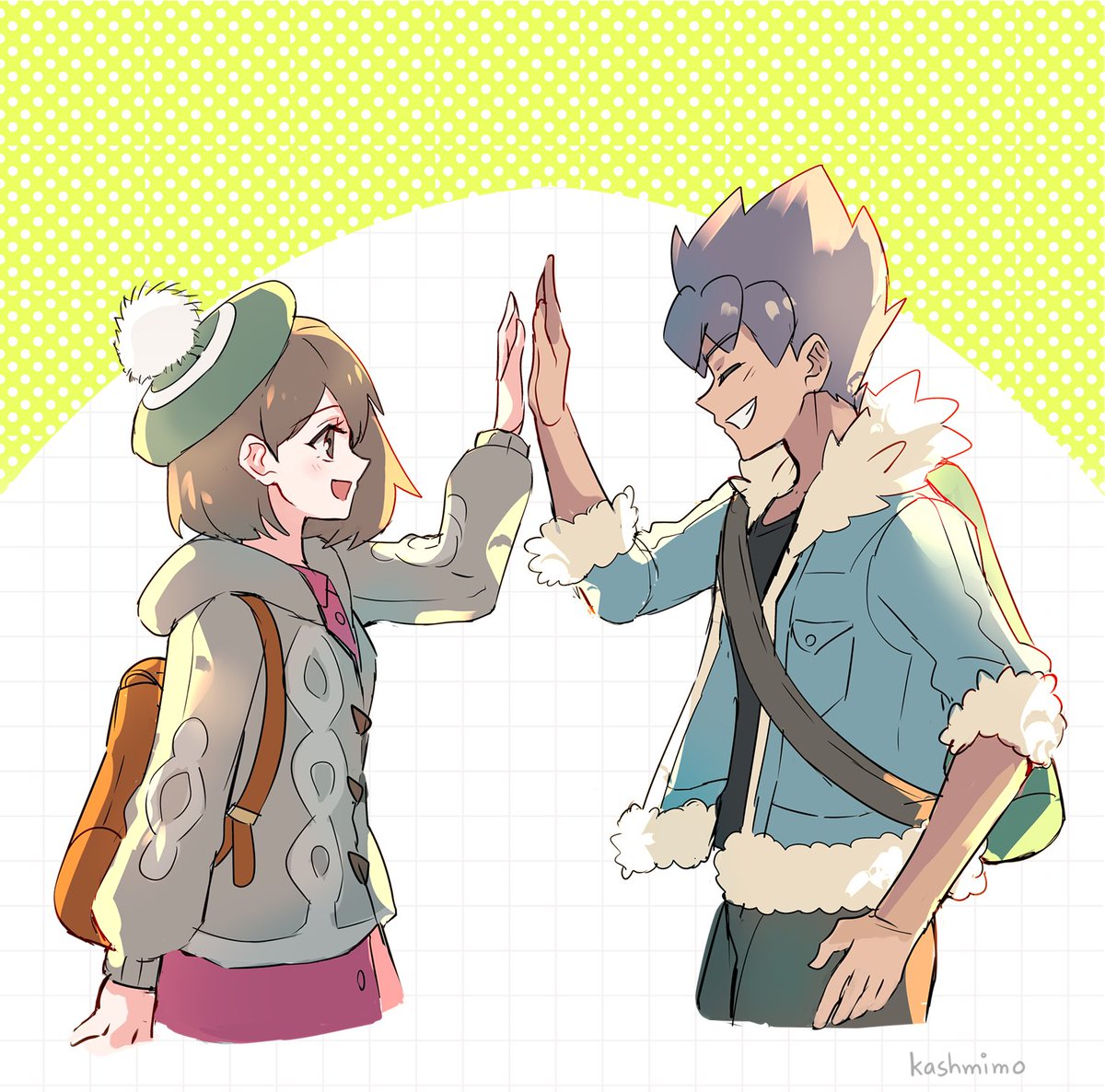 ハウ(ポケモン) ,ミヅキ(ポケモントレーナー) 「(3/4)」|kash( σ . σ)のイラスト