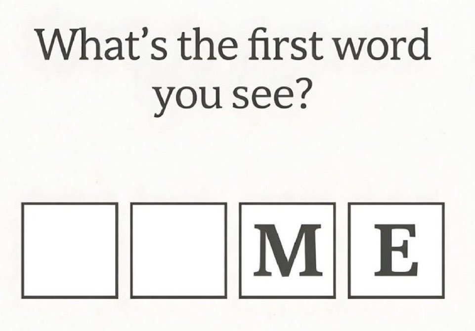 Good morning🍀🌻
What’s the first word you see?