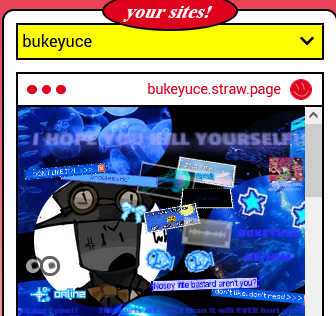 asterfailure's tweet photo. hi my bukeyucelings look i fixed my strawpage go look go send me things idc if its death threats. send me things guys https://t.co/nurZTnFdsa https://t.co/L077Nx1Pdh