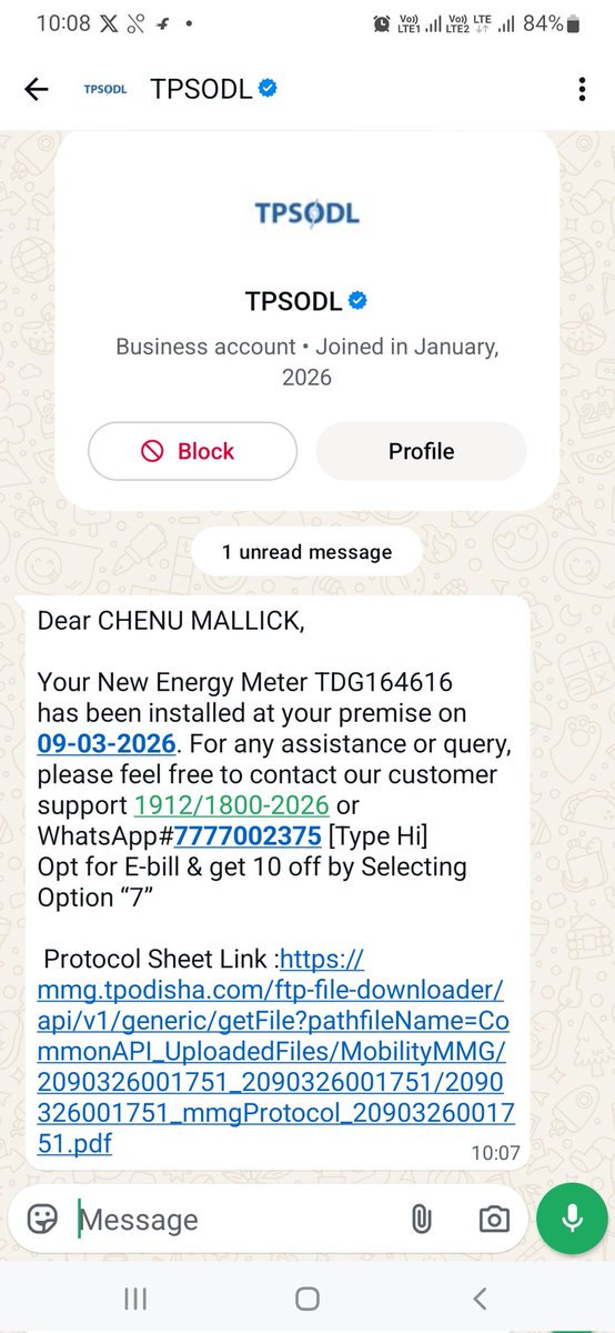 baloomahapatra's tweet photo. Hey @TataPower what kind of scam TPSODL is running. My no has been registered wrongfully to some Chenu Mallick, who I don't know. https://t.co/LamvdZJnim
