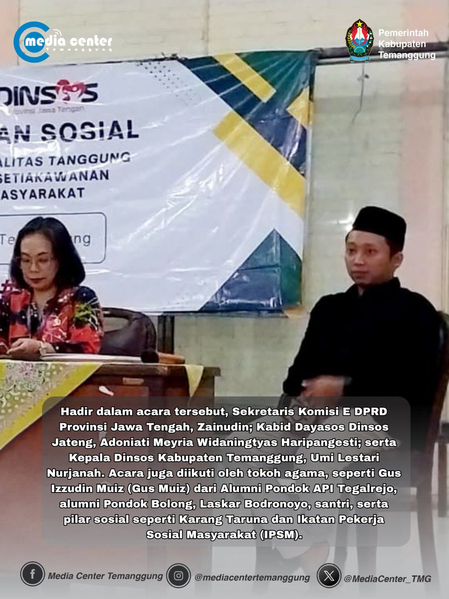 Perkuat Kesetiakawanan Sosial di Bulan Ramadan, Dinsos Jateng Gelar Penyuluhan

Selengkapnya Cek Link Bio👇🏻👇🏻👇🏻
mc.temanggungkab.go.id/frontend