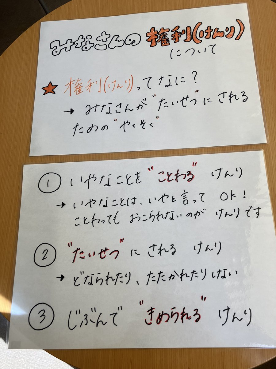 hohoemi17's tweet photo. 今日は本人部会のメンバーさんで権利について、話し合いました。なかなか難しい話し合いでしたが、みんなに権利がある！ということは伝わったかな😊また色んな角度から話し合ってみたいと思います！ https://t.co/i69R4RQmqG
