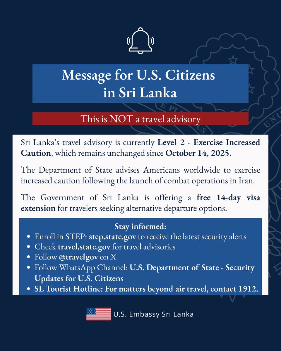 U.S. Embassy in Sri Lanka tweet media