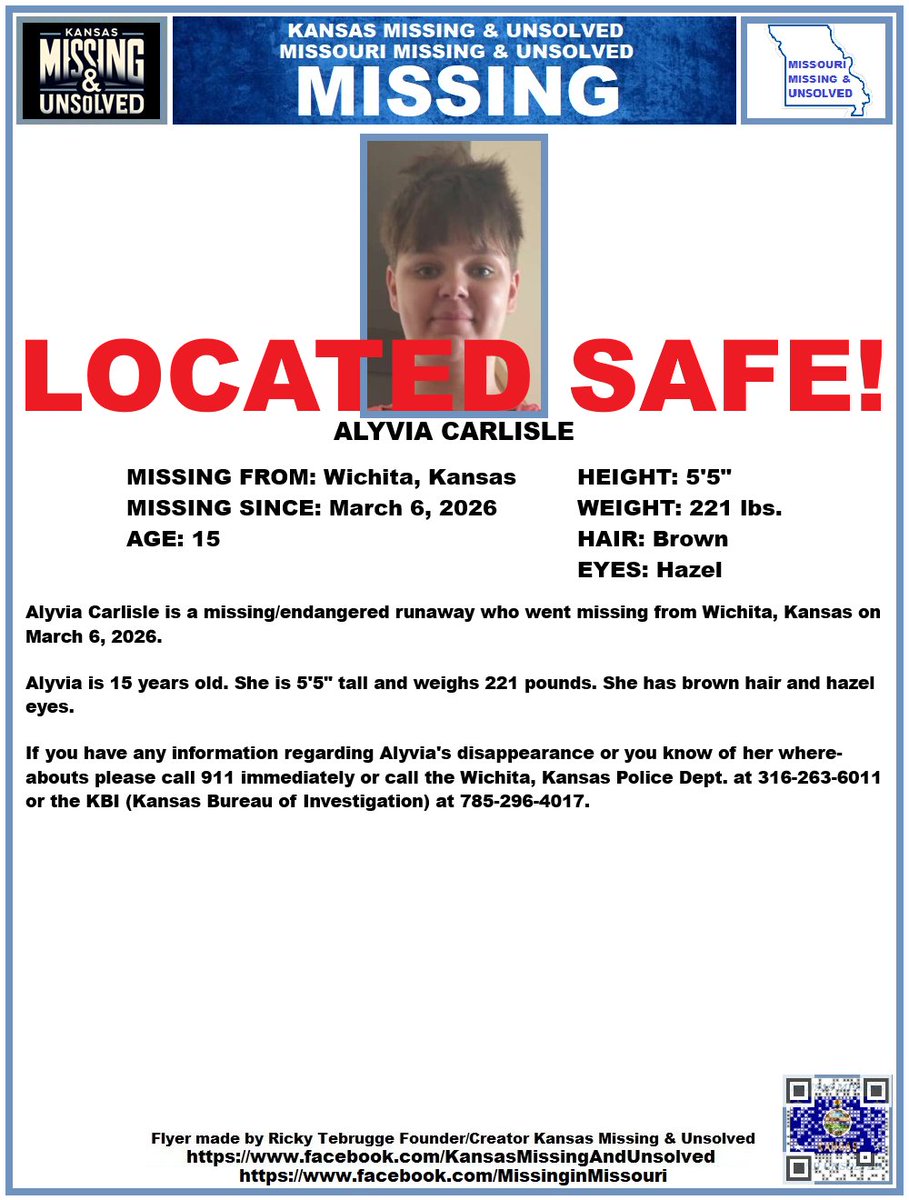 KS Missing&Unsolved - Ricky Tebrugge - FDR/CREATOR tweet media