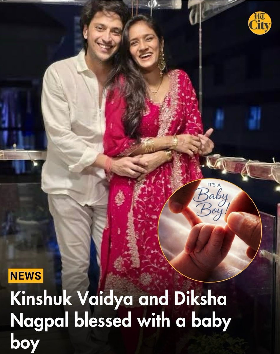 htcity's tweet image. Actor #KinshukVaidya and wife #DiikshaNagpal have welcomed their first #child, a baby #boy. The #ShakaLakaBoomBoom star shared the joyful news on #Instagram.