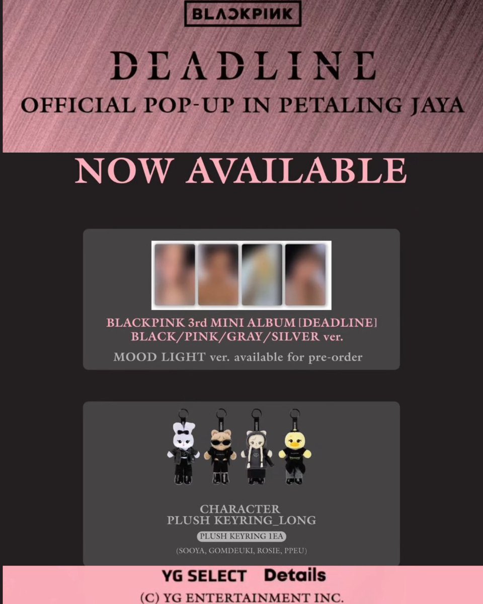 bpnews_my's tweet photo. BLINKS GO NOW !! The albums &amp; Keyring are now available at the Pop - Up store 🔥

📍 1 Utama, GF LUXE
📅 06/03/2026 - 29/03/2026

#Blackpink #Deadline #1Utama https://t.co/PqERu0UXgw