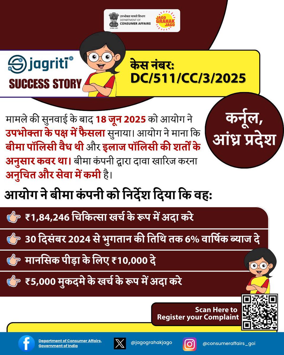 jagograhakjago's tweet image. देखिए, ई-जागृति की सफलता की कहानी, उपभोक्ता की जुबानी।
#jagograhakjago #Ejagriti #consumer #grievances #ConsumerAssistance #SuccessStory