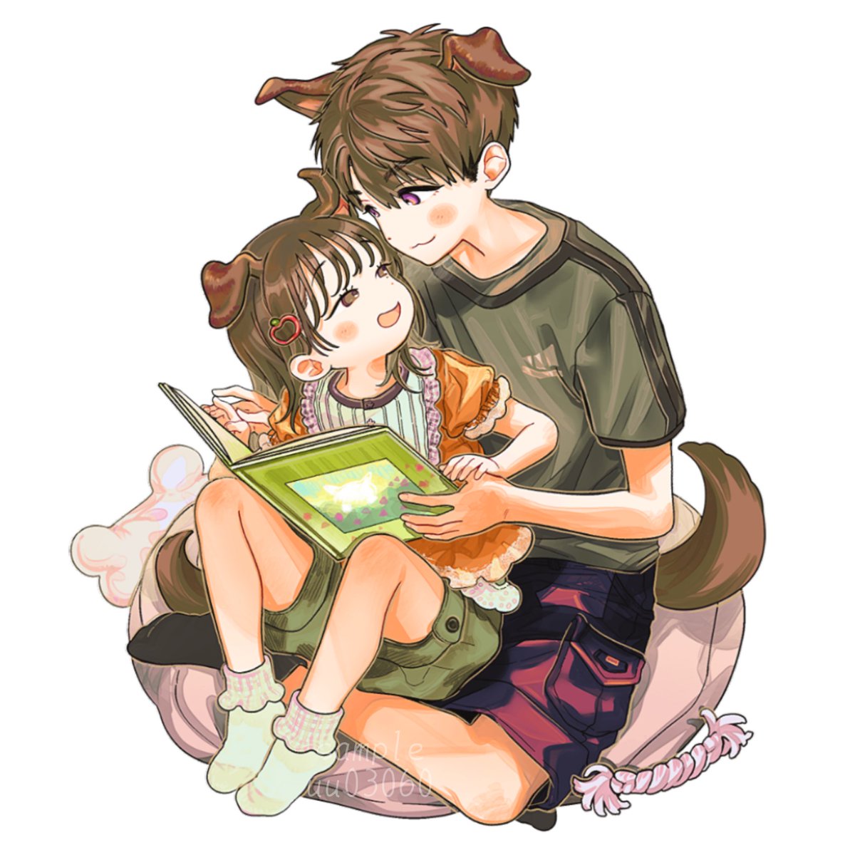 uu03060's tweet photo. 犬兄妹/幼マヒ主　⚠︎犬耳 https://t.co/R10hovUuZN