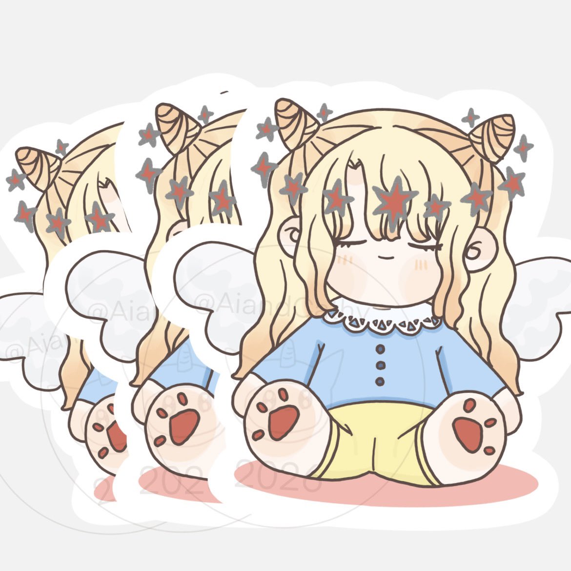 AiandCathy's tweet image. ステッカー案❣️

#sticker #stickerart #OC #procreate