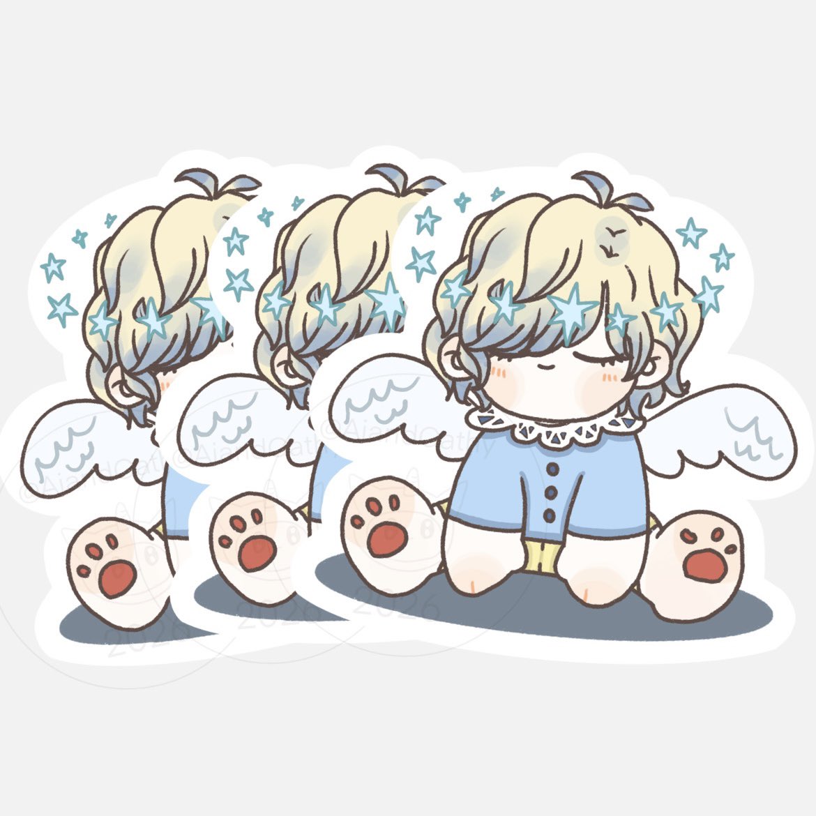 AiandCathy's tweet image. ステッカー案❣️

#sticker #stickerart #OC #procreate