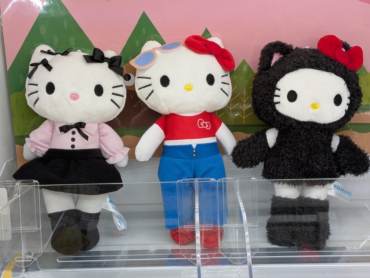 🎀新景品🎀 『ハローキティ ぬいぐるみ あしながVer.（全3種）』が登場