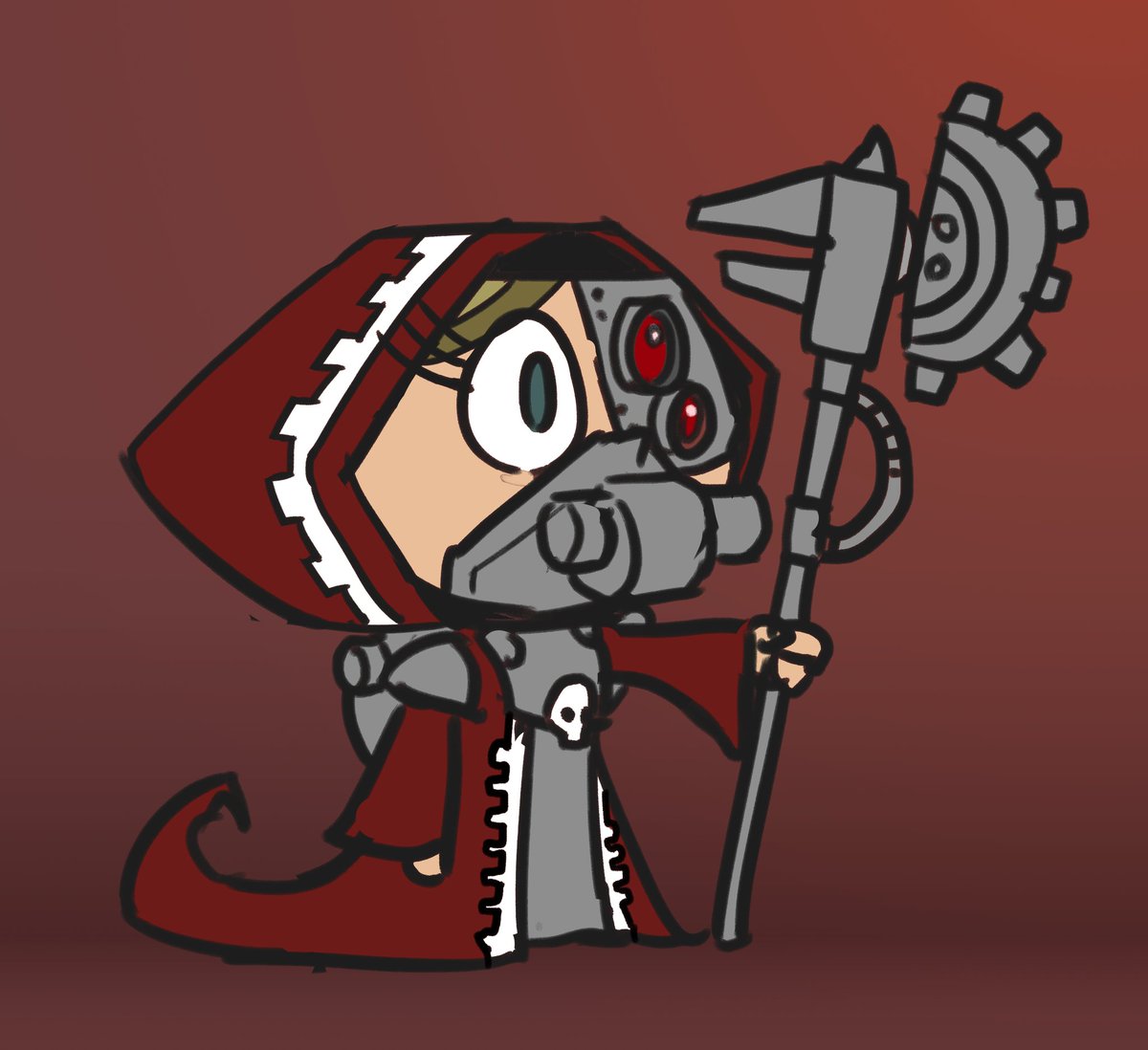 Lorecraze's tweet image. Skitarii heloise. #JimmyTwoShoes #Heloise #Drawing