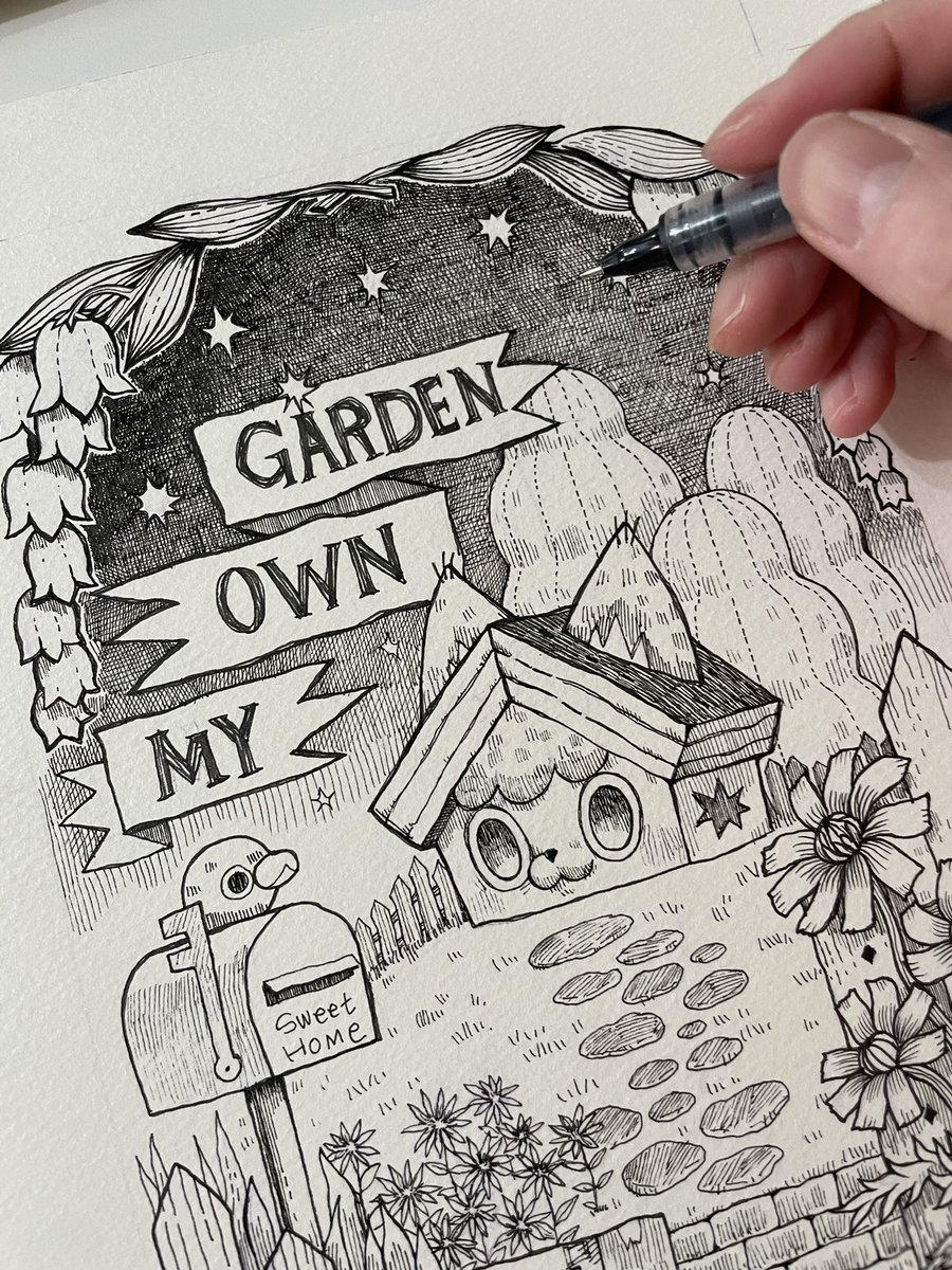 ratokimtoy's tweet photo. “My own gargen ”
Although I finished it yesterday, I still wanted to fill the empty space.
#drawing #myowngarden
#pen #sweethomecat #artwork https://t.co/1R1dRRFXjW