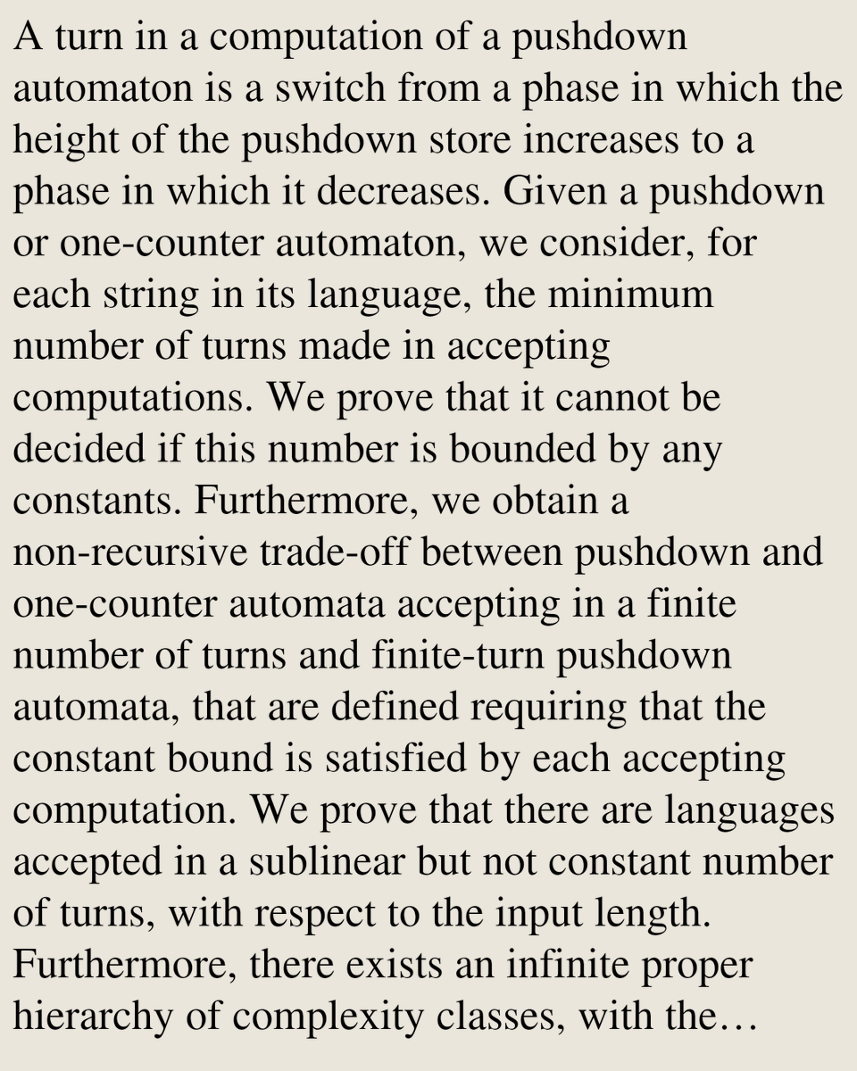 Formal Languages and Automata Theory arXiv tweet media