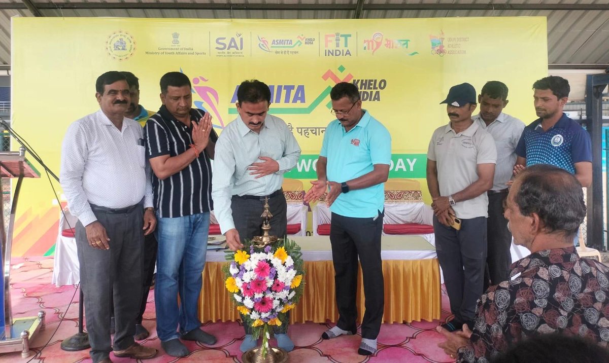 MYBharatUdupi's tweet photo. International Women's Day celebrated by MY Bharat Udupi in association with District Administration, A nationwide celebration of women in sport. Athletics competitions held under the ASMITA League in 250+ districts across India on this day. #ASMITALeague @mybharatgov https://t.co/GtJwuAjP8a