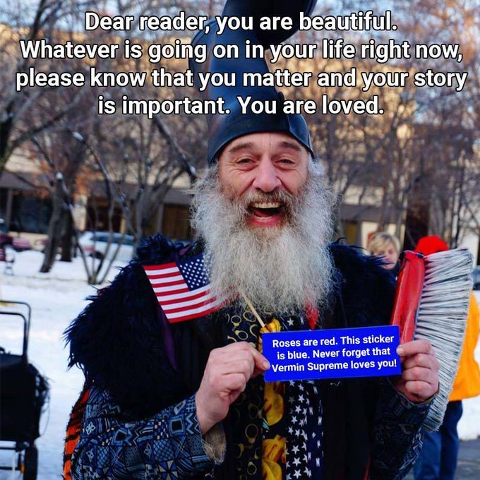 Vermin Supreme (TM) KING of PRESIDENT America USA tweet media