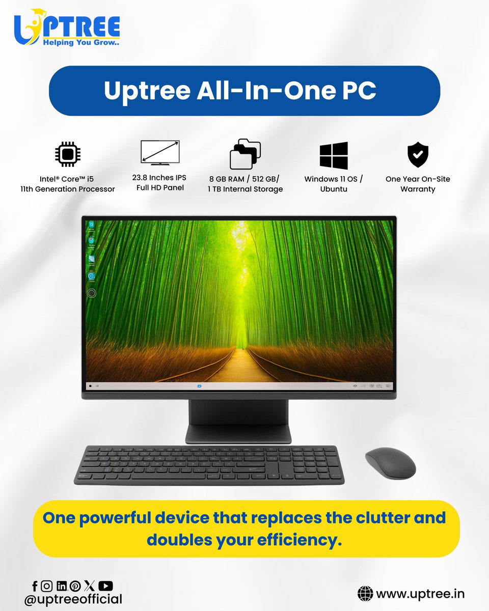 uptreeofficial's tweet image. Upgrade your workspace with technology that is powerful, efficient, and built for productivity. 

@uptreeofficial
uptree.in

#Uptree #AllInOnePC #AIOPC #SmartWorkspace #OfficeTechnology #BusinessComputing #ModernWorkspace #TechSolutions #UptreeTechnology