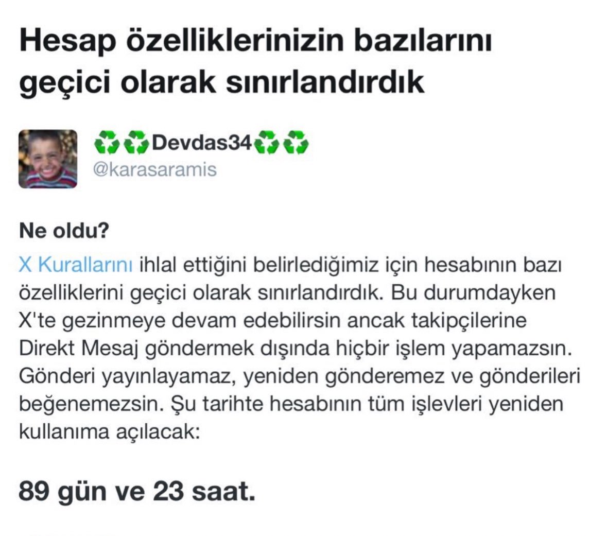 Degerli mücadele arkadaşlarım 
Tam 90 gündür aranızda yoktum sizlerden ricam görünürlügümün artması için bu paylaşıma destek vermenizdir… 

Bu Çarpık ve Adeletsiz düzene kaldığım yerden mücadeleye devam edeceğim.. 

Sevgiler saygılar…
