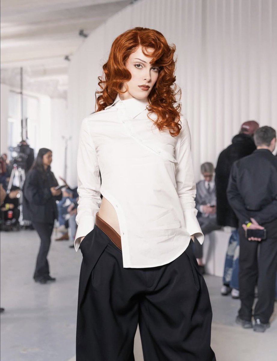 Gigi Goode looks stylish at Jean Paul Gaultier's AW26 fashion collection in Paris, France.