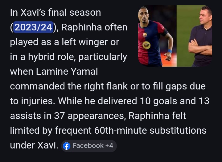 It was Xavi that discover Raphinha as LW.

You people should stop lying to yourselves.