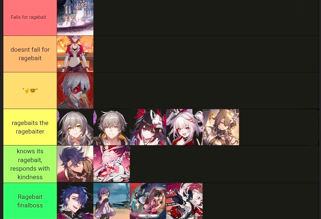 moonelation's tweet photo. elation ragebait tierlist cuz I was bored https://t.co/VJTlYZiR6G