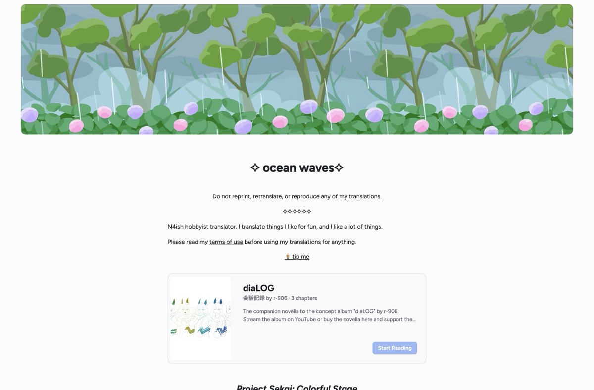 findermao's tweet photo. happy bday ushio 🎂 for him i'm giving some people access to reiou if anyone's interested!
- host unlimited stories on a template designed for translations
- use your own domain if you want 
- integrate an askbox into your website
- fully customizable masterlist / pages! https://t.co/a2HEYL41Gx