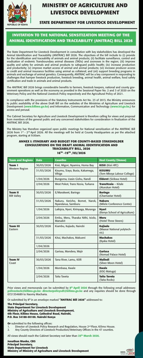 State Department for Livestock Development. tweet media