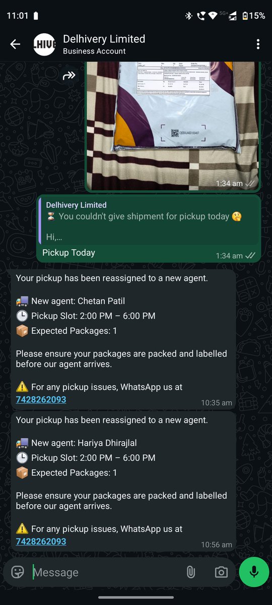 GauriMohdSamee1's tweet photo. Kindly take immediate action and arrange the pickup without any further excuses, otherwise I will be forced to escalate this issue further https://t.co/QXIEycifAV