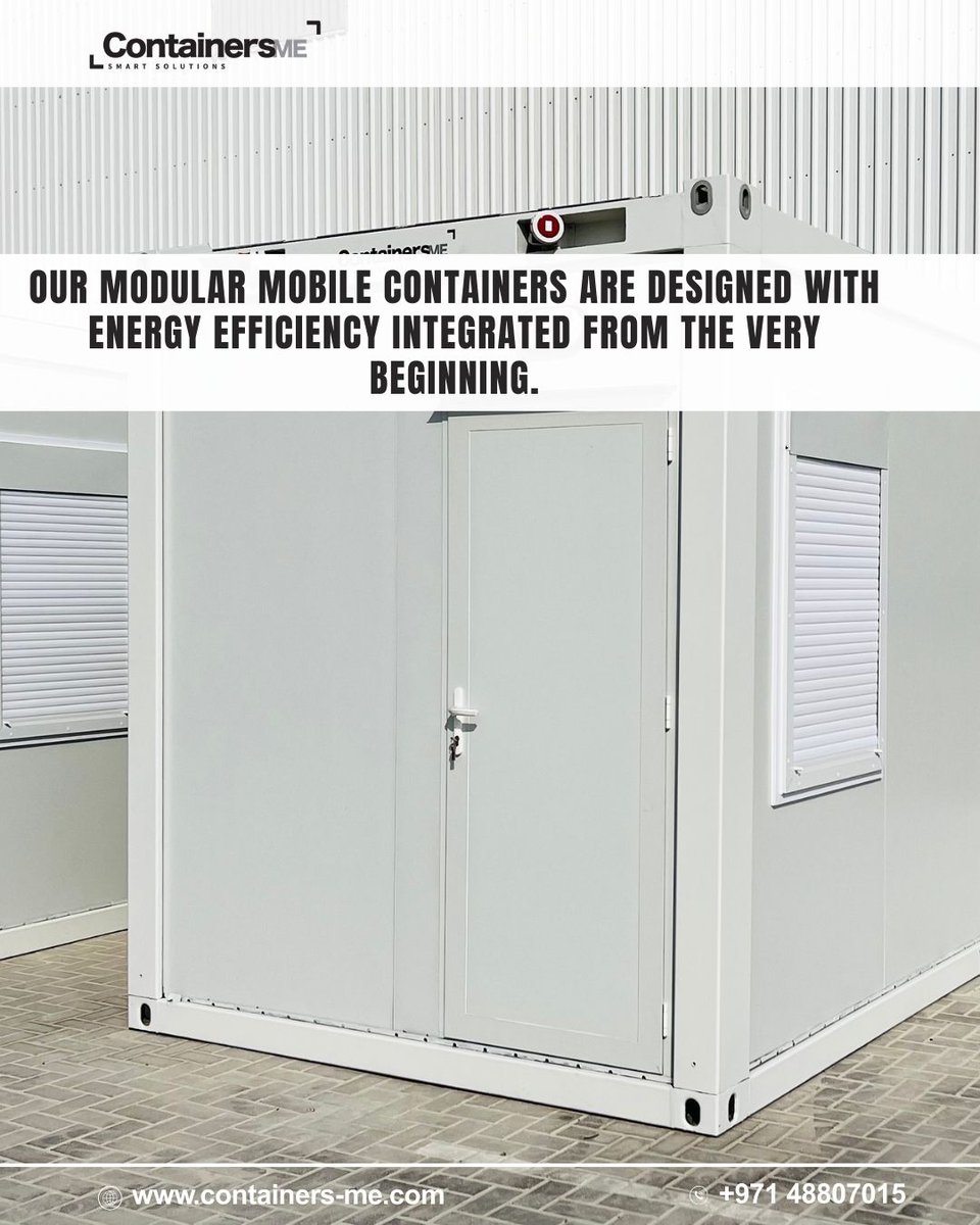 Containers_me's tweet image. Energy efficiency built into the design.

Our modular containers use continuous insulation, reduced thermal bridging, and airtight panel joints to improve performance and lower operational energy costs.

#modularcontainers #energyefficiency #modularsolutions