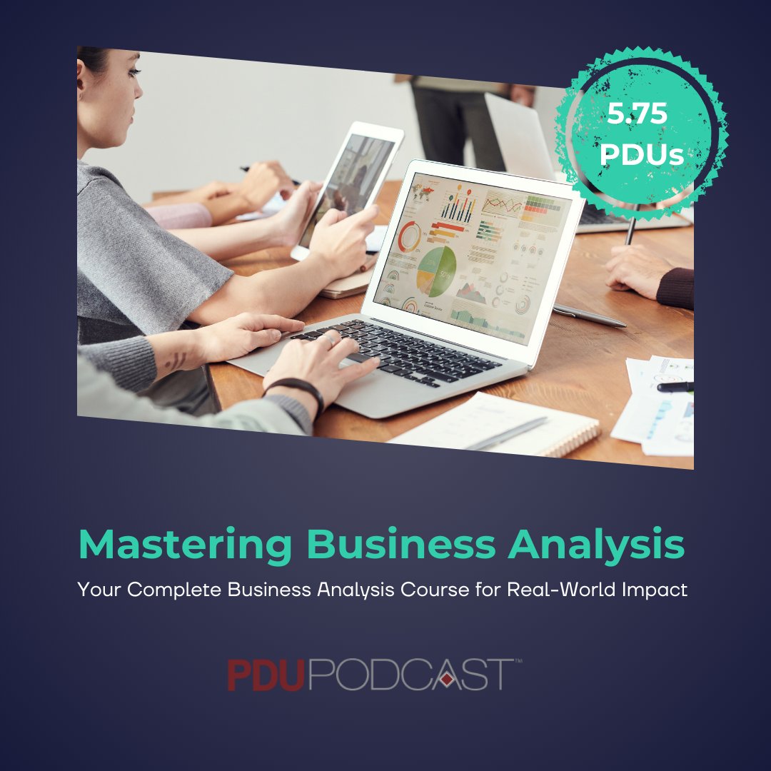 PDUinsider's tweet image. 📊 Master business analysis &amp;amp; unlock impact! Gain practical skills + 5.75 PDUs with the Mastering Business Analysis course.

Start now 👉 pducast.com/business-analy…

#BusinessAnalysis #BA #PDU #ProfessionalDevelopment #CareerGrowth #ProjectSuccess #MasteringBusinessAnalysis