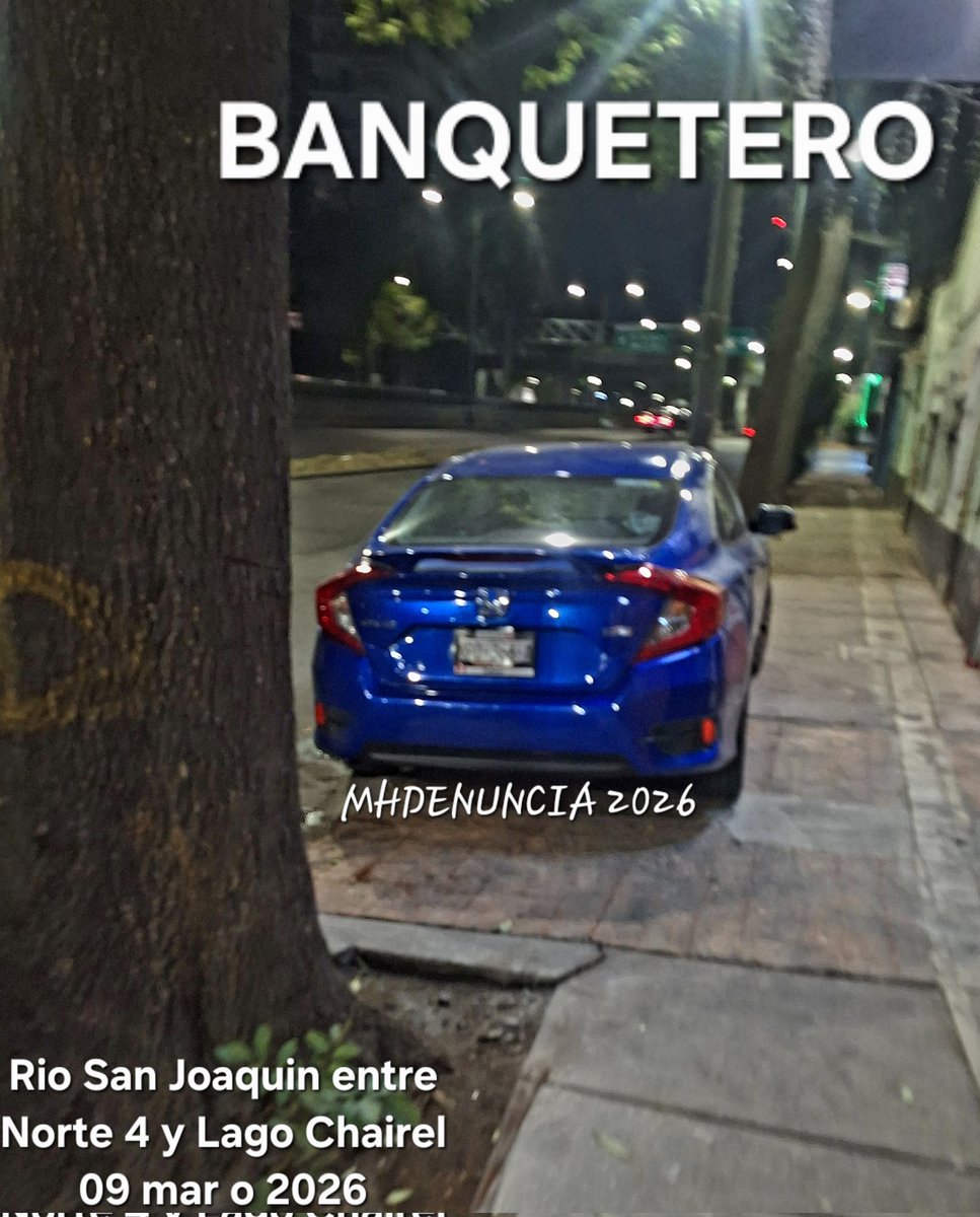 MHdenuncia's tweet photo. #BANQUETEROS Ya sabemos que no van a ir a infraccionar a este abusivo, pero nosotros cumplimos con denunciar #RioSanJoaquin entre #Norte4 y #LagoChaitel @ClaraBrugadaM @PabloVazC @SSC_CDMX @UCS_GCDMX #TransitoCDMX $CDMX #BANQUETERO https://t.co/Fz2zSGhDY3