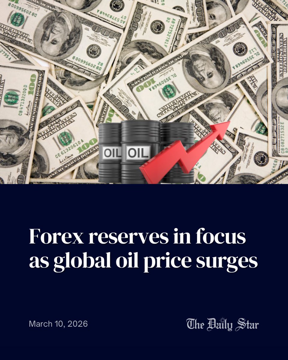 With the government struggling to manage growing panic over fuel amid the US-Israel war on Iran, the key commodity surged beyond $100 a barrel yesterday, raising fresh concerns for highly import-dependent Bangladesh.

Read more here: thedailystar.net/news/banglades…

#Bangladesh