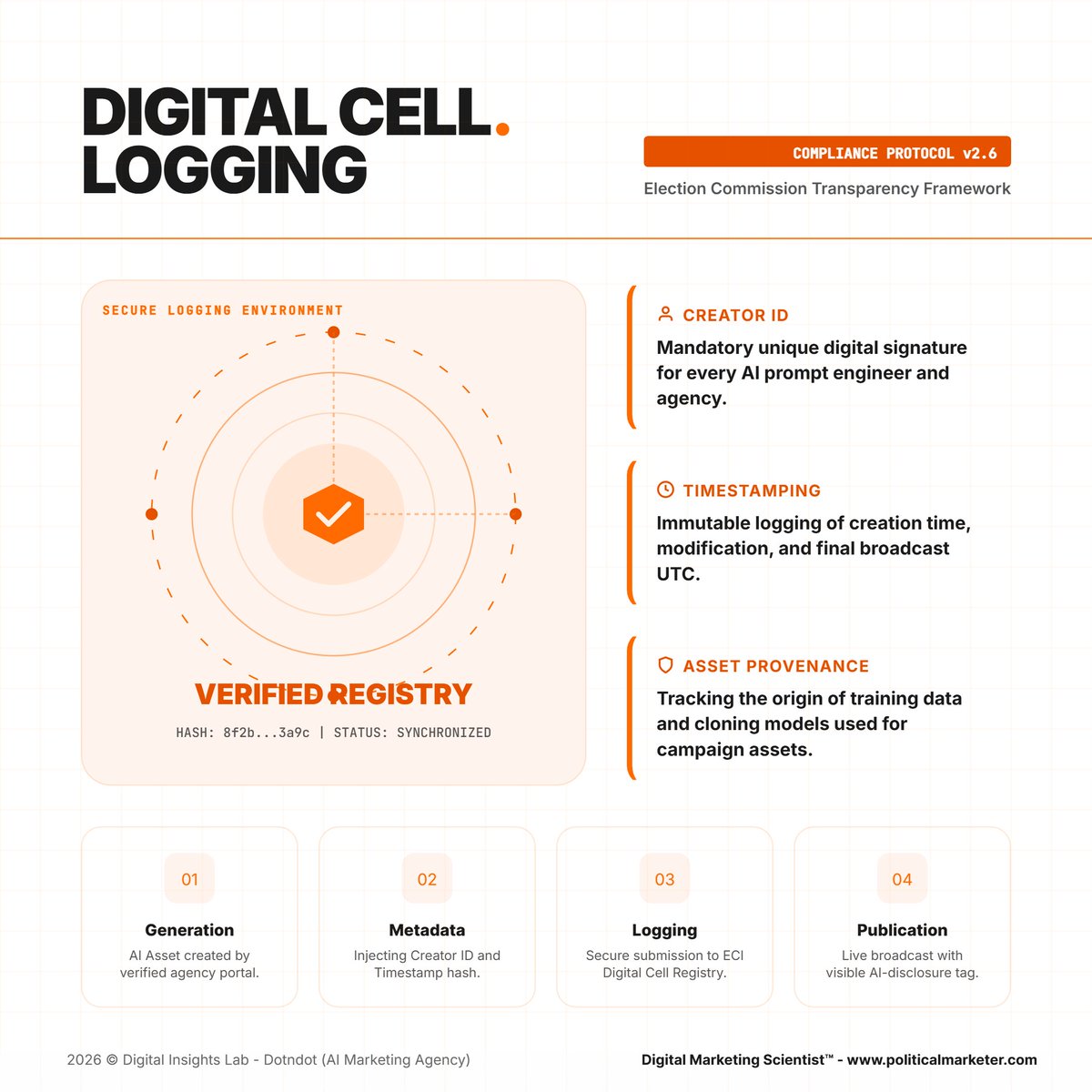 PoliMarketer's tweet image. AI campaign content now requires transparency.

• Creator ID for every AI asset
• Immutable timestamps for creation and edits
• Asset provenance tracking

#ElectionTransparency #AIGovernance #PoliticalTechnology #ResponsibleAI #DigitalCompliance