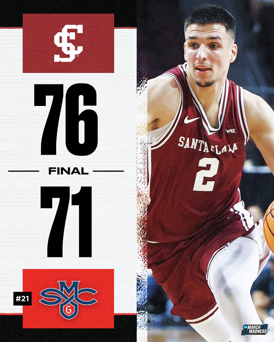 LATE NIGHT MADNESS 🌙

Santa Clara gets a CRUCIAL win over No. 21 Saint Mary's to advance to the WCC championship game and build their resume days before Selection Sunday 📈