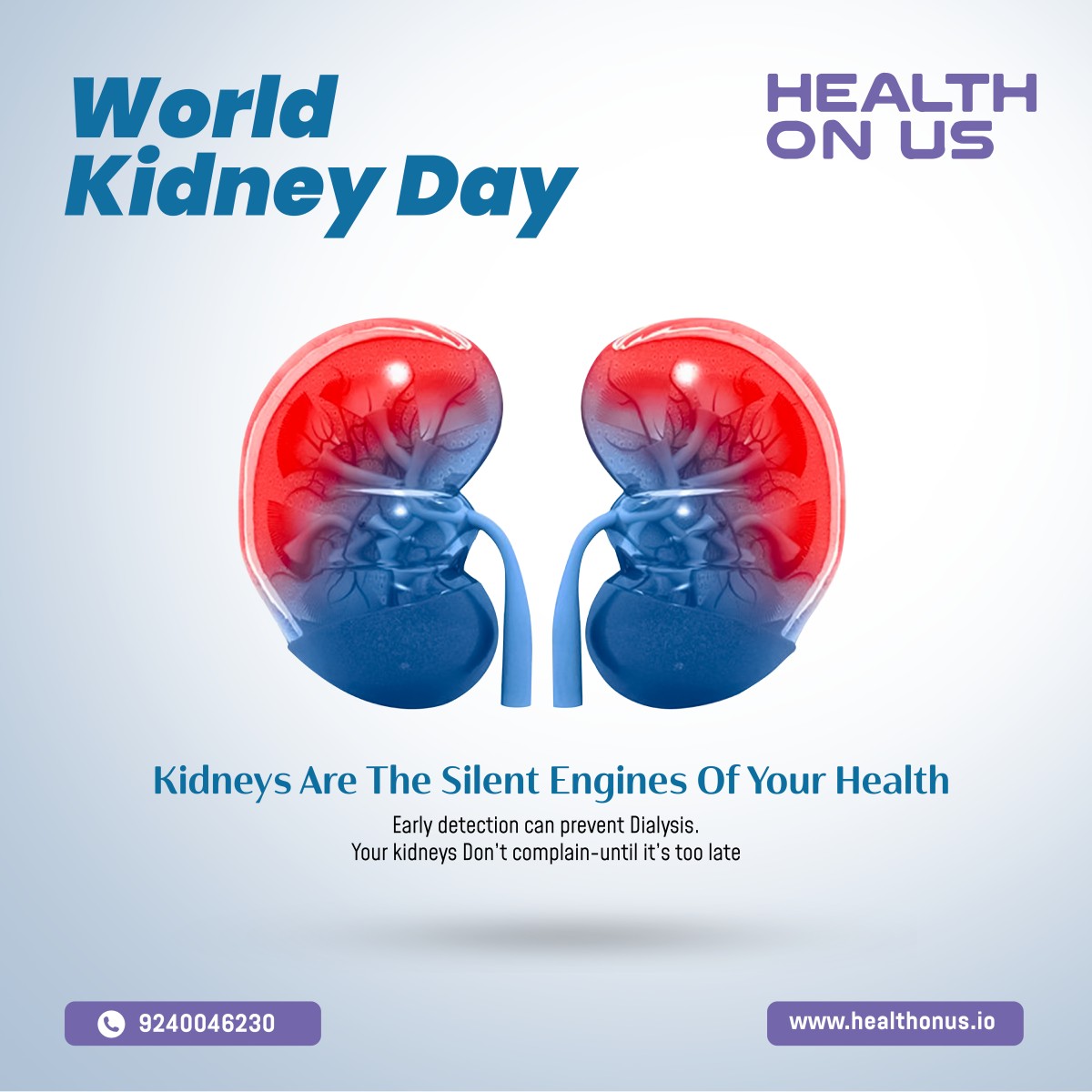 HealthOnUs's tweet photo. Did you know? ​

Chronic Kidney disease (CKD) often has no symptoms until it’s advanced. They filter 200 liters of blood a day. They balance your body’s fluids and filter out waste. Early detection and simple lifestyle choices can make all the difference. https://t.co/1Pt2pigNbU