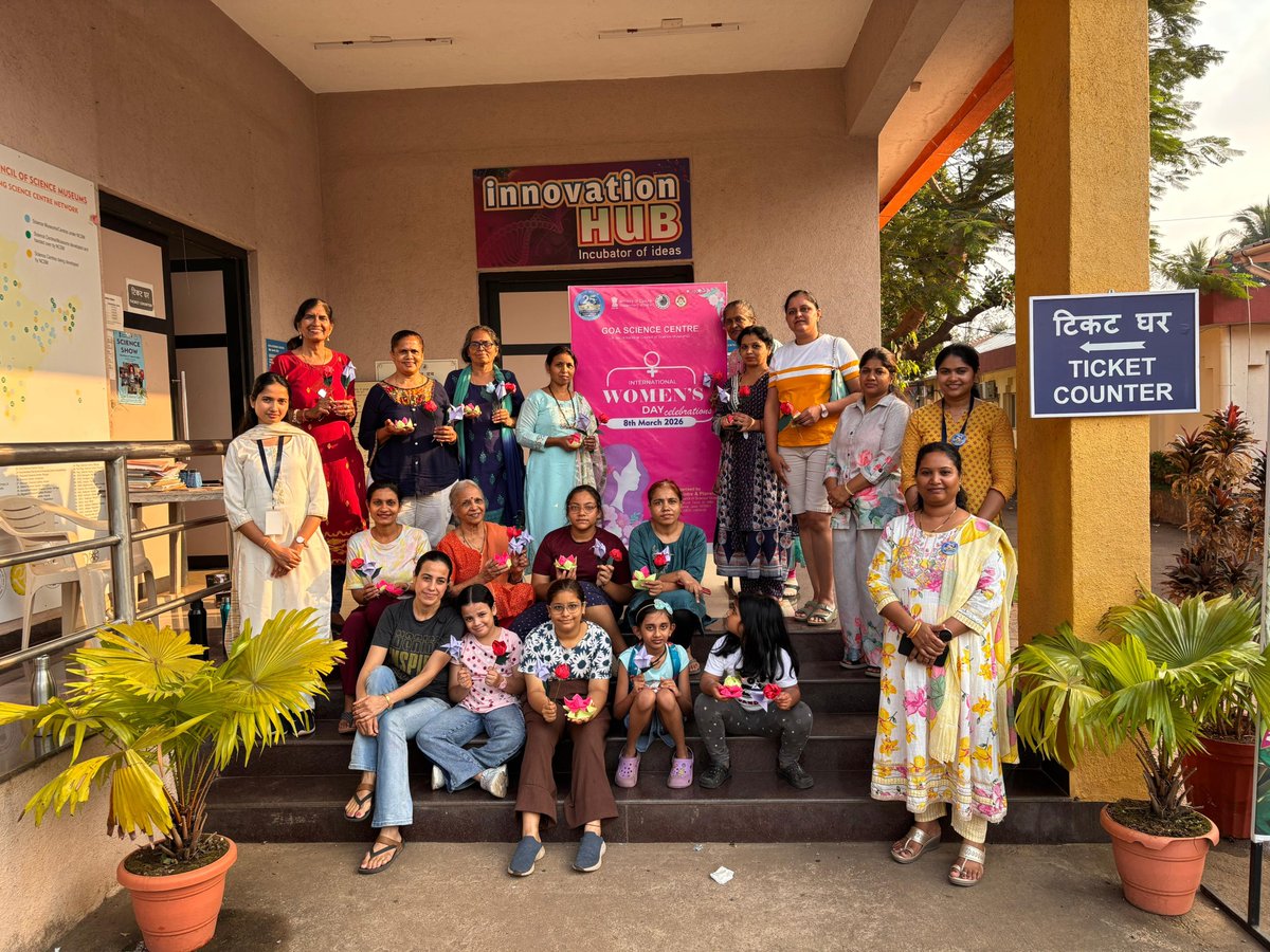 ncsmgoi's tweet image. 🌸 On the occasion of #InternationalWomensDay2026, @GSCPGoa, a unit of @ncsmgoi, @MinOfCultureGoI, hosted an interactive knowledge challenge and a creative craft session for girls and women. ✨

#WomenInSTEM #CreativeLearning #NCSM
