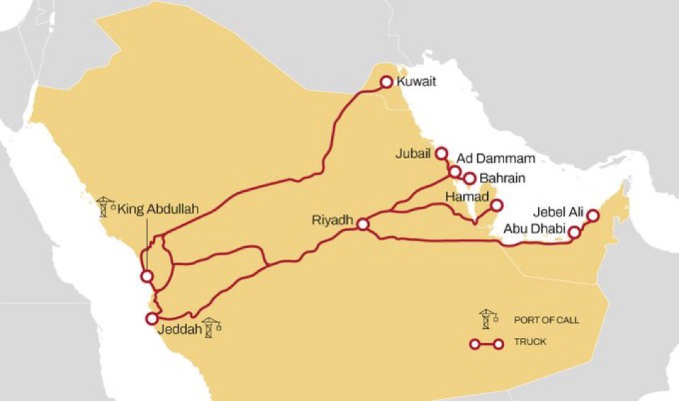 🔴 شركة الشحن العالمية MSC 

تعلن عن تطوير حلول لنقل البضائع من العالم إلى الخليج عبر ميناء الملك عبدالله وميناء جدة

🇸🇦  من السعودية إلى الإمارات (جبل علي)  و قطر والبحرين والكويت 🇰🇼 🇦🇪 🇶🇦 🇧🇭 

استفادت الشركة من تكامل الربط اللوجستي في السعودية