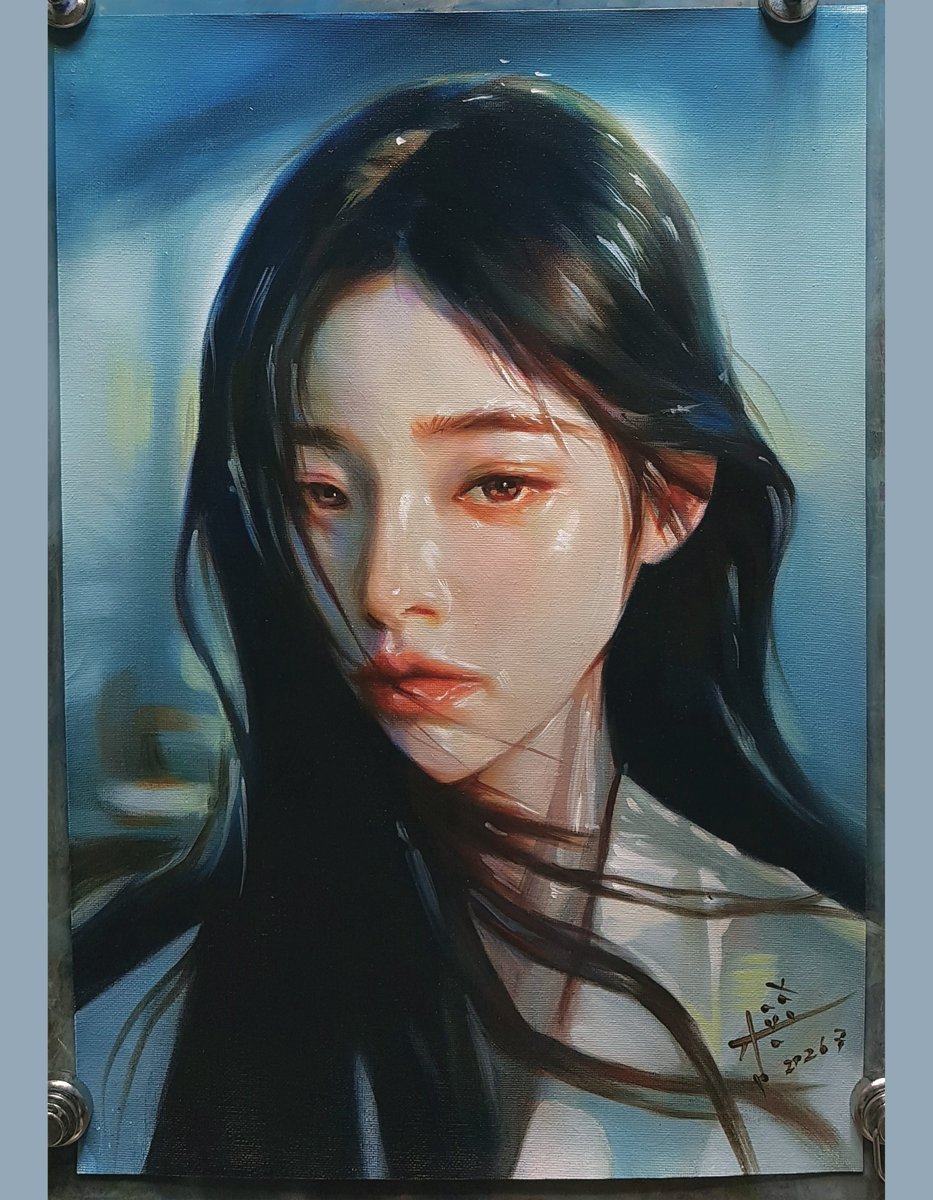 comacoco's tweet photo. 28.5x42cm 2026.3 oilpainting #김용호 comaxone  #idus #아이디어스 #customportraitpainting #custompainting #oilpaintingportrait #그림주문제작 #인물화주문제작 #초상화주문제작 #유화 #portraitpainting #인물화 #oilpainting #초상화 https://t.co/UNnmWQDUUU