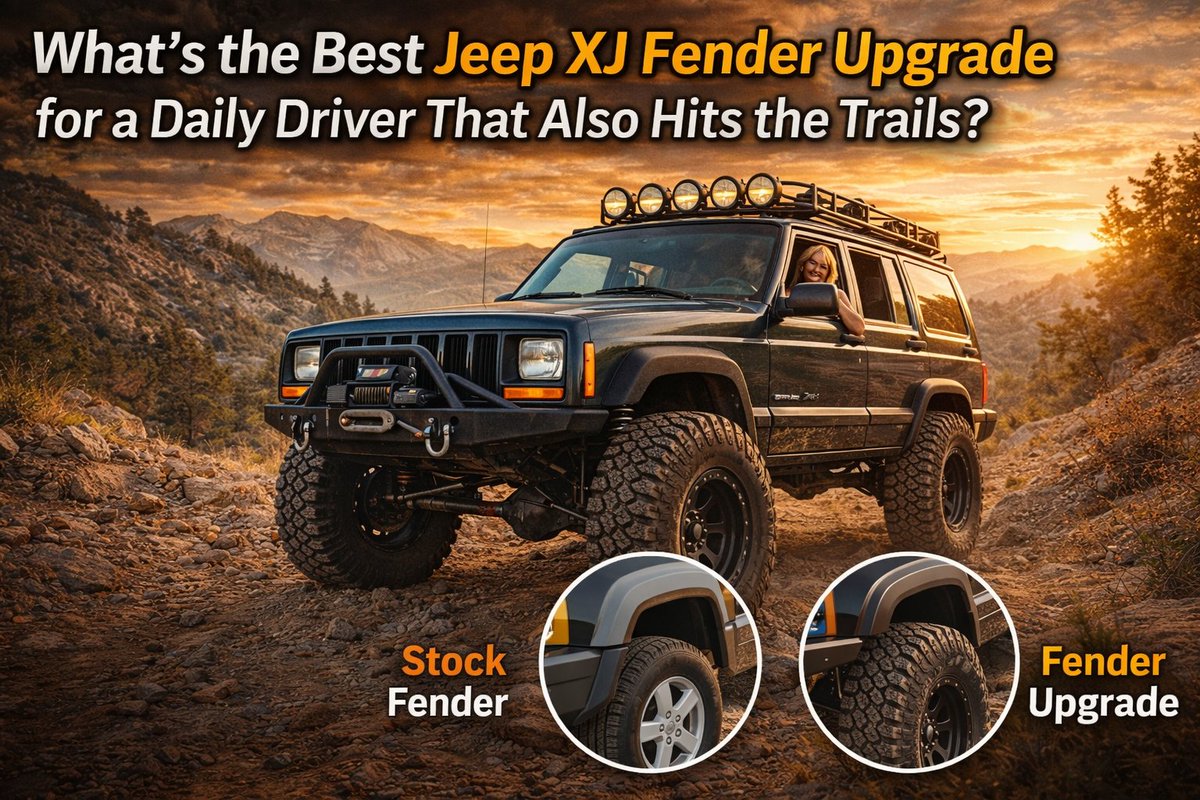 RoadRustys's tweet image. Looking for the perfect balance between daily comfort and trail performance? 
Discover the best Jeep XJ fender upgrade for drivers who want both road reliability and off-road capability.
Read more 
 froodl.com/jeep-gladiator…
#JeepXJ #JeepLife #OffRoadBuild #RustysOffroad #JeepMods