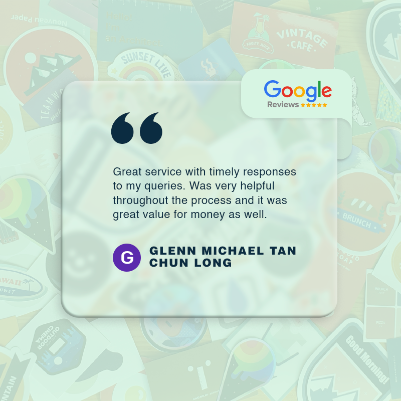 SingaPrinting's tweet photo. Big #thankyou to Glenn Michael Tan Chun Long for the #kindreview! ⭐
Glad our team could provide timely responses and helpful support throughout the process.
#Greatvalue and #smoothservice — that’s our priority.
Check out Glenn’s full #review here: https://t.co/CdBtV9Hno9 https://t.co/h6BOSgmtdt