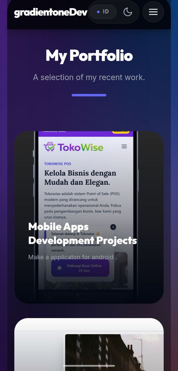 hanselDad's tweet image. Need a Mobile or Web app? 📱💻 
My portfolio is updated! Open for new projects and partnerships. DM me or visit:
🔗 gradientone-dev.my.id

#webdeveloper  ​#Coding #MobileApp #WebDev #Portfolio #TechSolutions