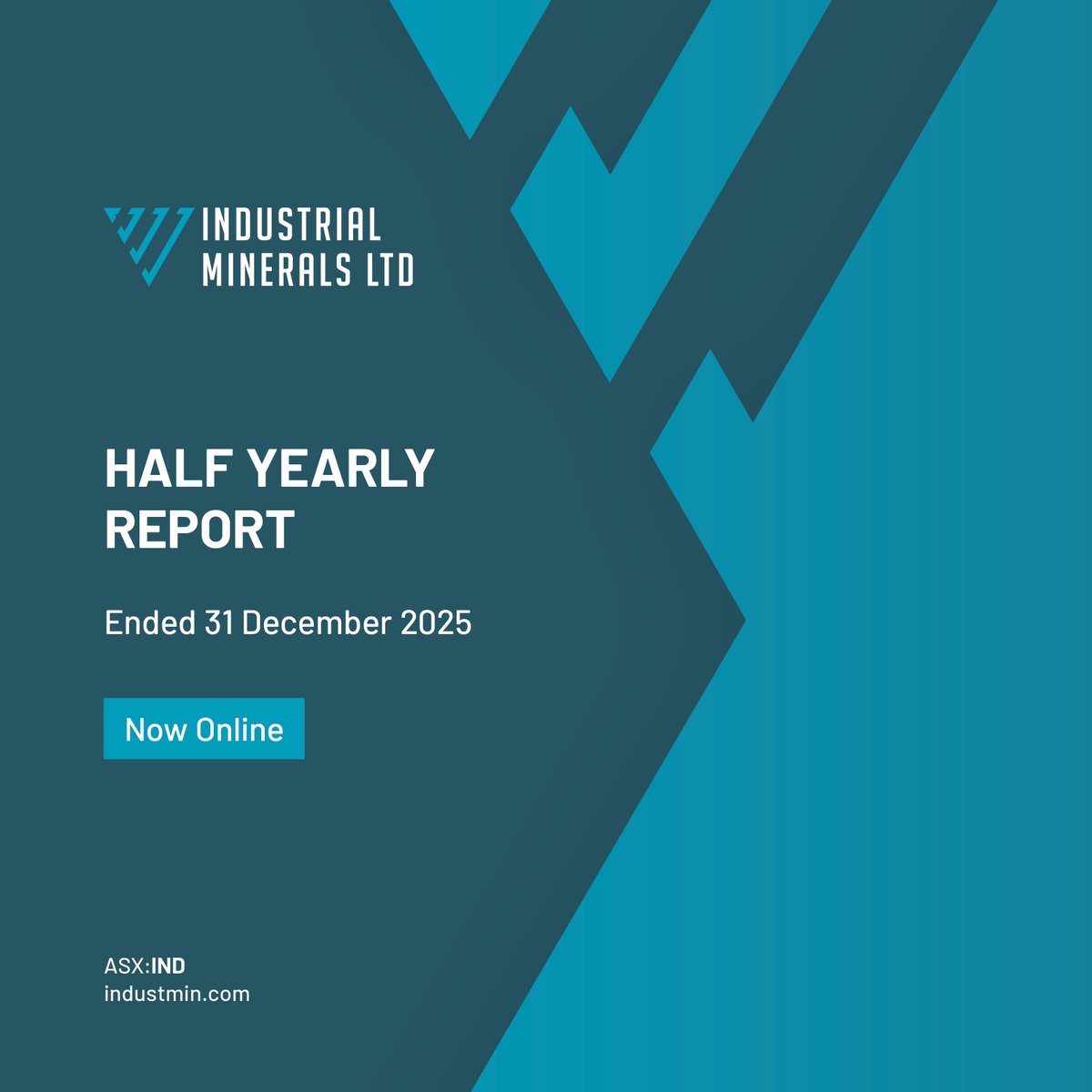 industmin's tweet photo. #ASXNews

$IND.AX is pleased to provide its half-yearly report for the half-year ended 31 December 2025.

See the report: https://t.co/DCRuIQTT4c

#IndustrialMinerals #IND #ASX #HighPurityQuartz #Exploration https://t.co/VDB9Lu955k