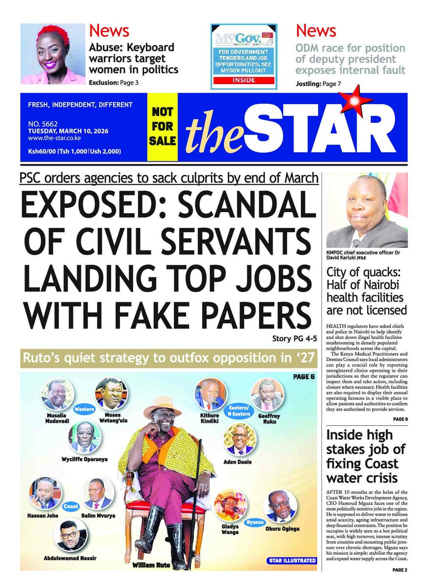 nyanducha's tweet photo. Today's newspaper headlines.
Tuesday, 10th March 2026
Contact #Victorock #Kenya on 0706357055 or info@victorockkenya.com for #Ubibot soil, temperature & humidity IoT #sensors, #Sophos firewalls, #Cisco #Meraki firewalls & switches
#ePaper #Gazeti #Azimio #NTSA #Trillion #Junet https://t.co/vIRp7odebG