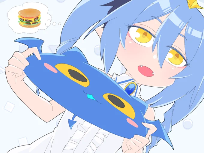 考え事に耽るアクアたま