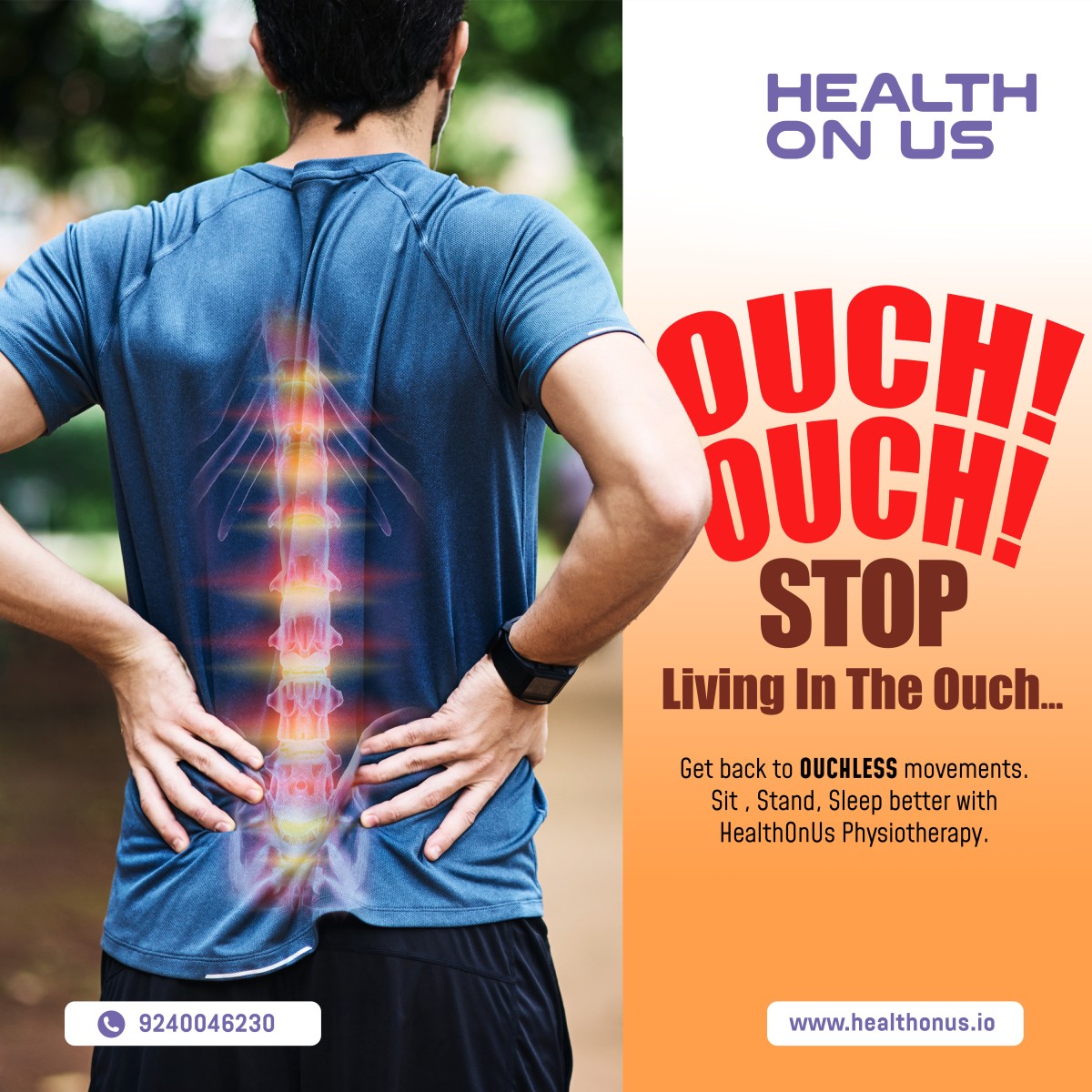 HealthOnUs's tweet photo. Zapping pain? It has a name, if you have sharp, radiating pain down your leg, Numbness in your toes, dull ache in lower back? It might be a Disc bulge. HealthOnUs helps you bounce back.​​

* Targeted physio​
* Pain management​
* Postural correction.​
* Home based recovery. https://t.co/IQDf6b24FC