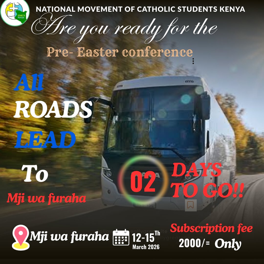 NmcsKenya's tweet photo. Siku bado mbili... Je umejiaandaje? Karibuni sana mji wa furaha. https://t.co/154yfjWgqE