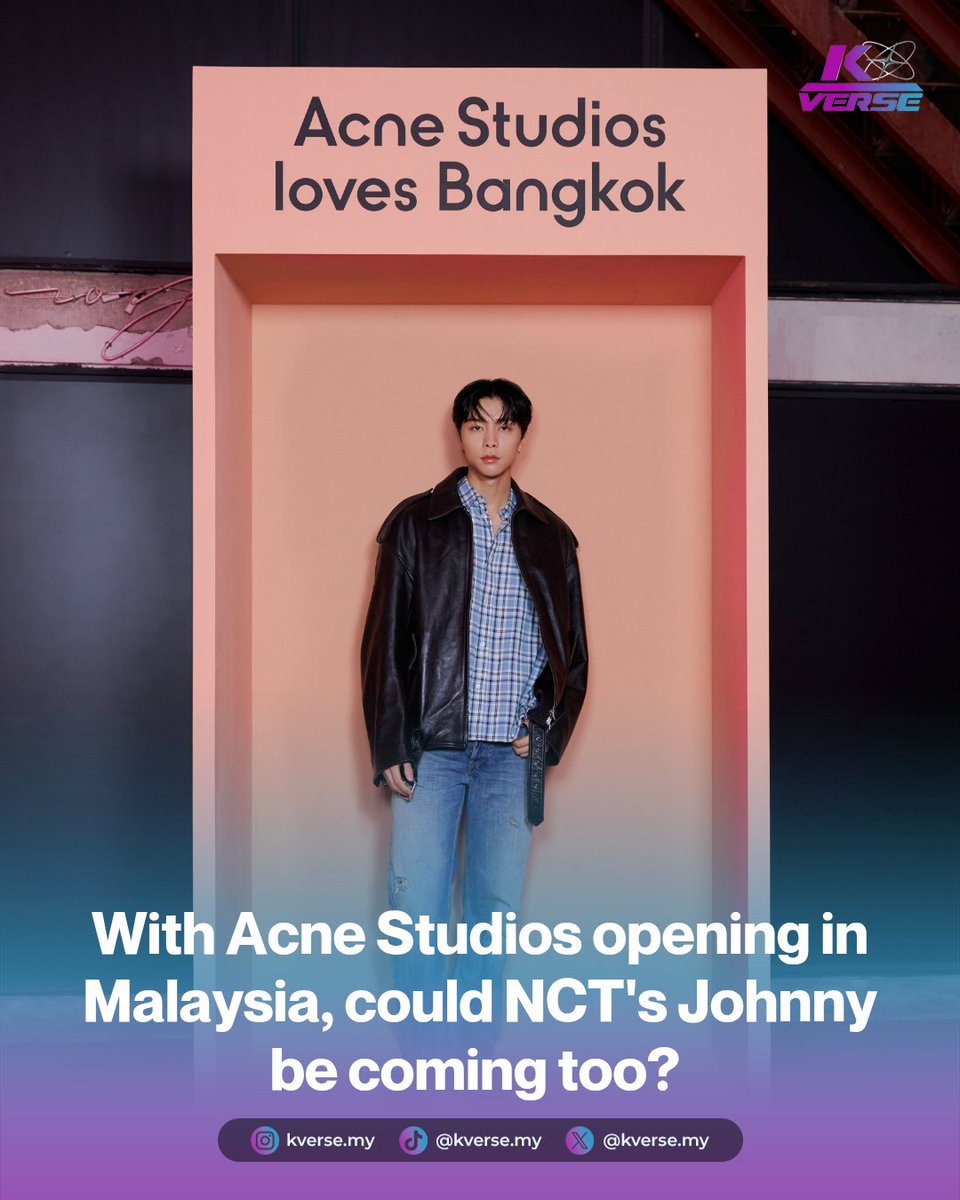 kverseMY's tweet photo. Acne Studios is opening in Malaysia soon 🇲🇾

Now the real question…
will global ambassador Johnny Suh show up? 👀

#AcneStudios #JohnnySuh #NCT127 #KVerseMY https://t.co/Sj9WnqObf1
