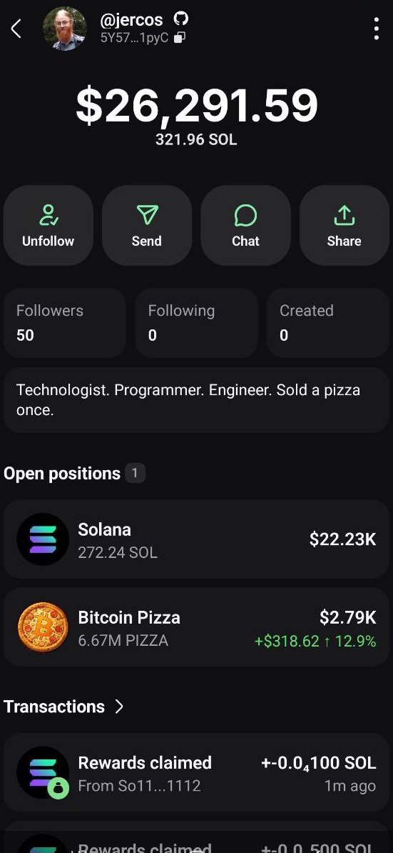 PabEscoSOL's tweet photo. Seems jeremy is pretty active not only buying twice recently, he just claimed as well! 🍕 https://t.co/K7skjiLts5