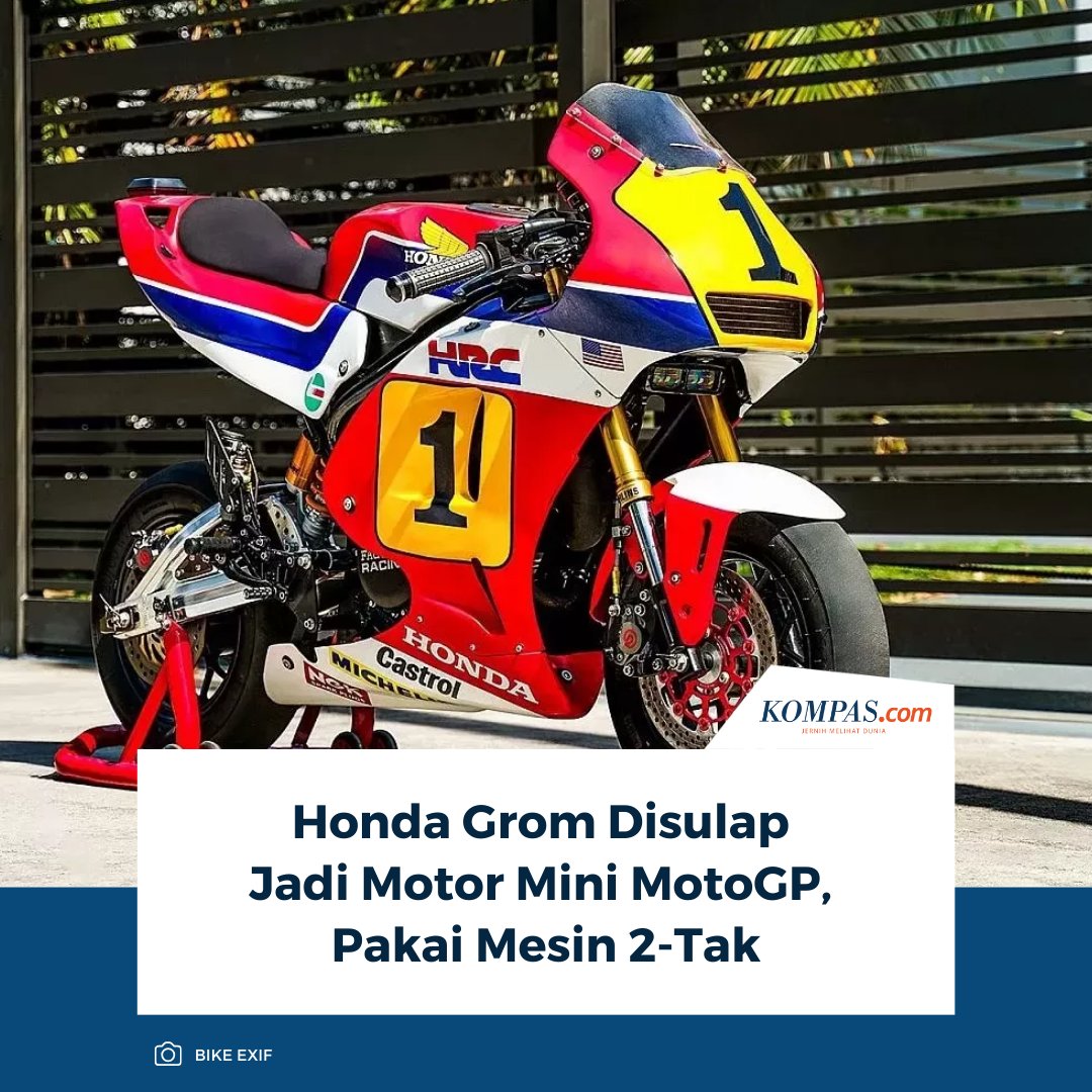 KompasOtomotif's tweet image. Rumah modifikasi Cohn Racers mengubah Honda Grom menjadi motor mini bergaya street racer dengan mesin dua tak milik Yamaha YZ125.

Baca Selengkapnya 👇🏻
otomotif.kompas.com/read/2026/03/1… 

~NA #HondaGrom #MotorMini #StreetRacer #ModfikasiMotor