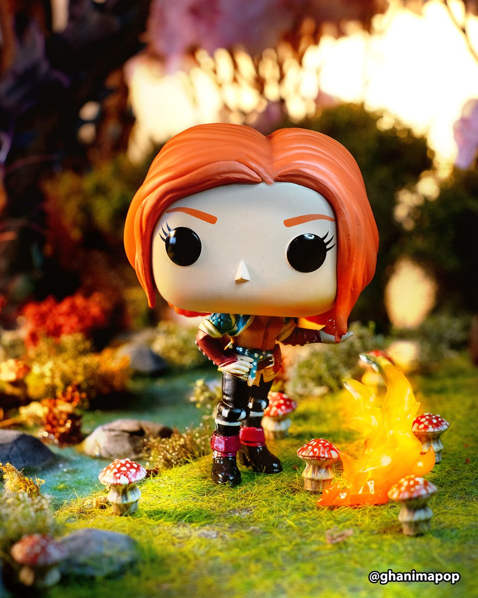 ghanimapop's tweet photo. En el murmullo del arrollo y el susurro de las hojas, aprendo que incluso la llama más pequeña puede guía un camino". 
#funkopop #funkophotography #toyphotography #Witcher #trissmerigold https://t.co/FRDhcjVLAP